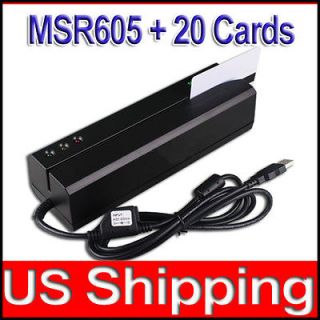 MSR605 Magnetic Card Reader Writer Encoder Credit Magstripe MSR206 3 
