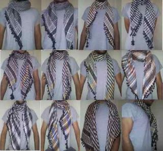 44 Stripes Keffiyeh Palestine SHEMAGH Muslim Arab scarf Wrap FREE 