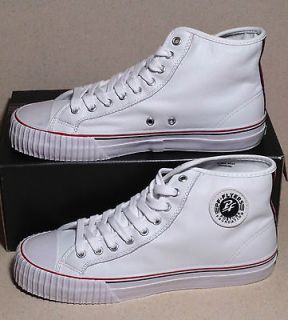 New PF Flyers Center Hi Reiss WTL White Leather Athletic Shoes Mens 