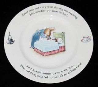 wedgwood peter rabbit bread plate mother put him to bed