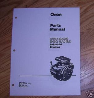 onan b48g ga019 9 ga020 engine parts list 965 0256  11 95 