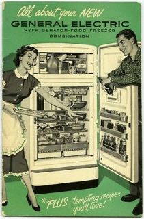   Booklet General Electric Refrigerator Instructions with 39 Recipes