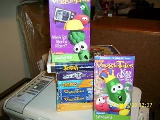 Listing 8 Veggietales Kids Christian VHS Videos Out of Print