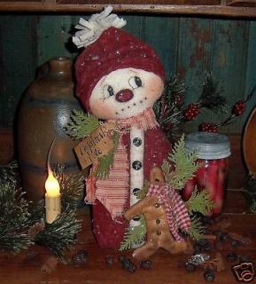 Primitive Pattis Ratties Snowman Gingerbread Winter Doll Pattern #550