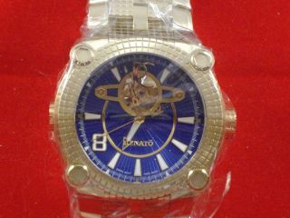 renato vulcan w swiss automatic shock blue dial new time