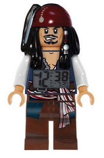 Lego Jack Sparrow Alarm CLOCK with snooze Pirates of the Caribbean New