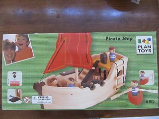 nib plan toys pirate ship set time left $ 54