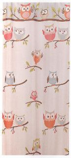 hooty owl fabric bathroom shower curtain  29