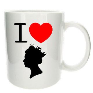 Heart Queen Tea Coffee Gift Mug   Royal Family, Collectable 