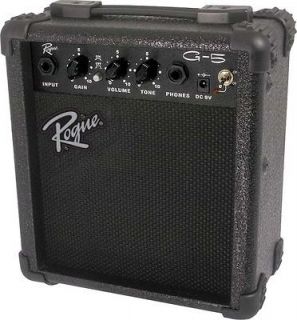rogue g5 5w battery powered guitar combo amp black time