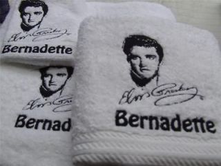 personalised towel set embroidered with elvis more options type main