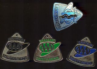 Vintage AAA Safety Patrol School Badge: One Blue Captain Badge!  AA+
