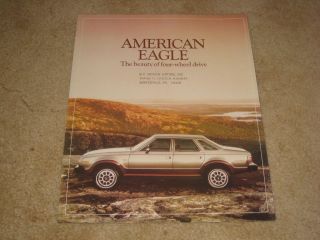 1980 amc eagle sales brochure dealer literature 