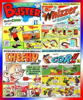BUSTER WHIZZER & CHIPS CHEEKY WEEKLY WHOOPEE COR JACKPOT 660+ COMICS 