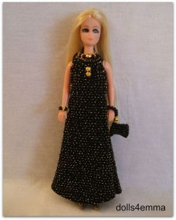   Fashion Retro Maxi Gown + Purse + Jewelry for DAWN DOLL & Pippa Dolls