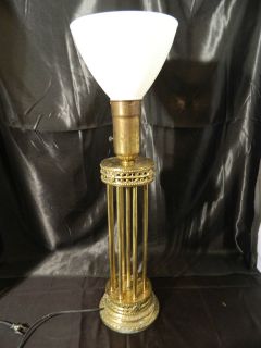 vintage brass plated cast table lamp  49