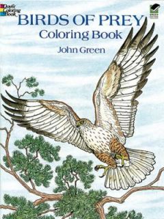 Birds of Prey Coloring Book by John Green 1989, Paperback