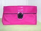 LANCOME BLUE Floral Pattern Cosmetic Makeup Bag NEW