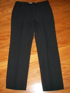 MENS REED ST JAMES BLACK FLAT FRONT DRESS PANTS SLACKS 36X31 32