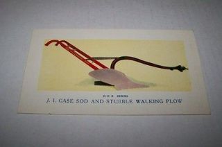 VICTORIAN TRADE CARD #A1 103   J.I. CASE SOD AND STUBBLE WALKING PLOW