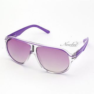 New Neon Bright Purple Color Sunglasses Colored Lenses Spring Hinges