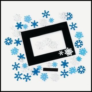 snowflake magnetic photo frame craft kit 4 kids abcraft  2 