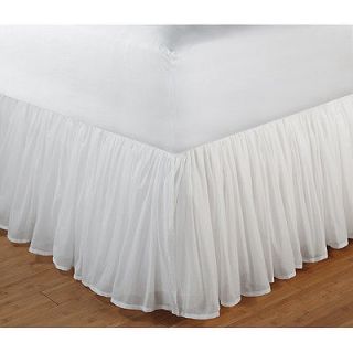 cotton voile white 18 inch drop bedskirt free ground shipping