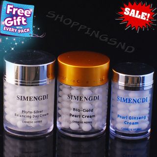 NEW 3 BOX Simengdi Phyto Silver + Bio Gold + Ginseng Pearl Cream 