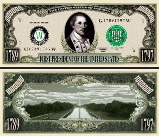 1st president george washington dollar bill 500 bills time left