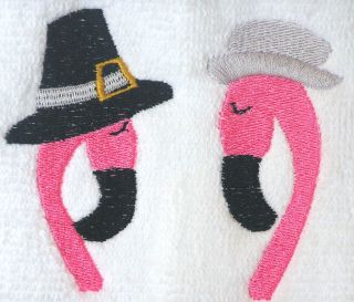 thanksgiving towel holiday pink flamingo towel  10