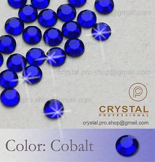 144 Cobalt Blue ss20 Iron on 5mm glass Diam​ante Flatback Hotfix 
