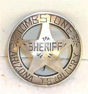 sheriff tombstone arizona old west police badge marshal time left