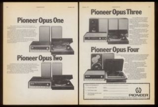 1974 pioneer opus 1 2 3 4 stereo system photos