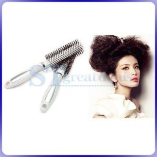 Professional Lady Round Hair Brush Comb Bristle Style Curly Volume 