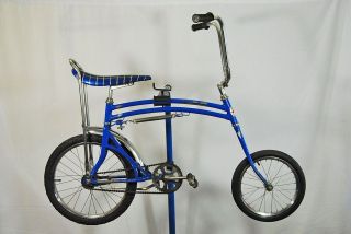 Vintage 1975 Swingbike blue kids bicycle Osmonds muscle bike chopper