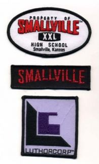 Patch Set of 3 Smallville Logo TV Series Superboy
