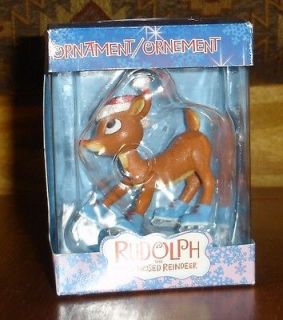 Rudolph the Red Nosed Reindeer Rudolph on Ice Skates Ornament NIB
