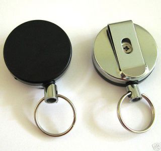 Pull Reel Key Chain Extends 24 Retractable Cable *SHIPS FROM USA 