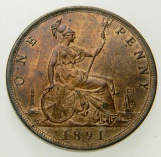 1891 Queen Victoria Penny Coin. Freemen 132 AUNC. 60+ Coins in  