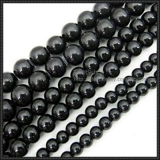 BE03 4mm Black Onyx Semi precious Stone Beads Semi finished Products 