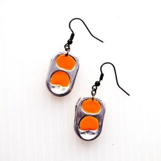 Upcycled Jewelry. Pop Tab/Crayon earrings.Pop A​ Color.