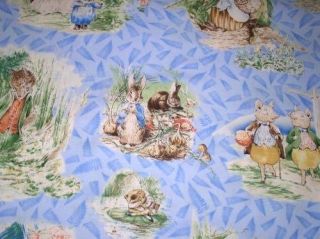 VICTORIAN NURSERY Beatrix Potter SCENES PETER RABBIT quilt fabric 