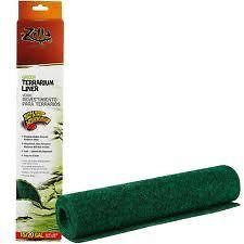 Zilla GreenTerrarium Liner Cage Carpet Mat 20 Long & 29 gallon size 12 