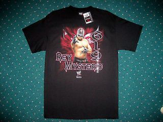 WWE Mens T Shirt Rey Mysterio 619 Graphic Black Sz Medium 100% Cotton 