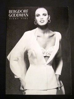 1990 Sexy Girl in White Bra & Jacket Bergdorf Goodman Vicky Tiel 90s 