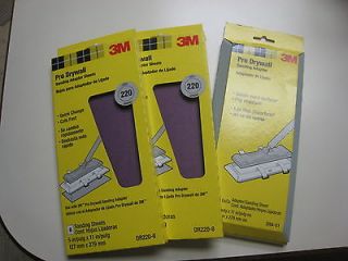 3M Pro Drywall Adapter With 2 Packs Sanding Sheets 220 Grit DR220 6
