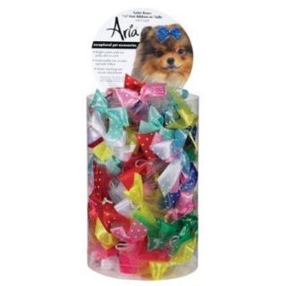   Aria Satin Acecate Dog Bows Dot Ribbon with Tulle Dog Pet Grooming