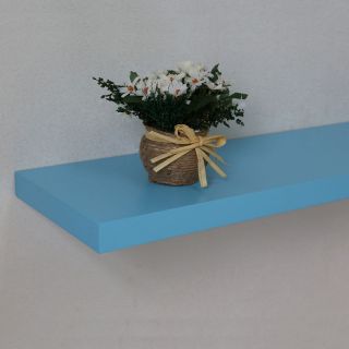   10 W x 1 1/2 H inch Blue Floating Wall Shelf Mounted Wall Shelving New