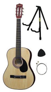 Newly listed NEW Crescent Beginners HANDMADE NATURAL Acoustic Guitar 