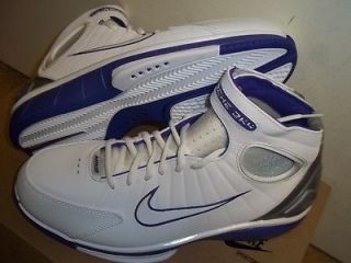   ZOOM HUARACHE 2K4 Basketball Shoes Size 9 White/Silver/Purple $125